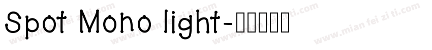Spot Mono light字体转换